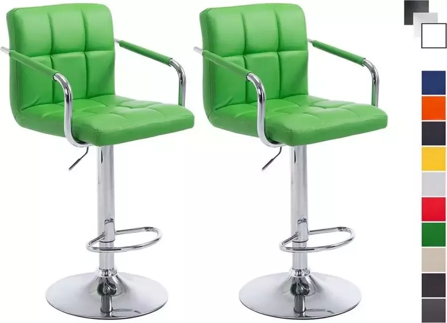 CLP Set van 2 barkrukken Lucy V2 Chroom Kunstleer