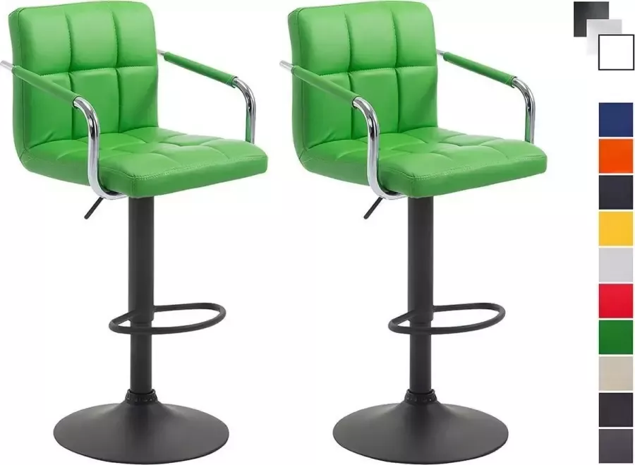 CLP Set van 2 barkrukken Lucy V2 Zwart Kunstleer