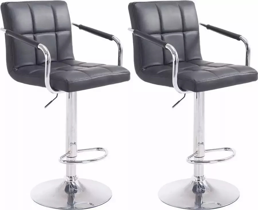 CLP Set van 2 barkrukken Lucy V2 Chroom Kunstleer