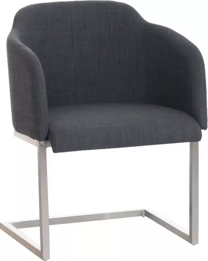 Clp Magnus Eetkamerstoel Bezoekersstoel Met armleuning Stof donkergrijs