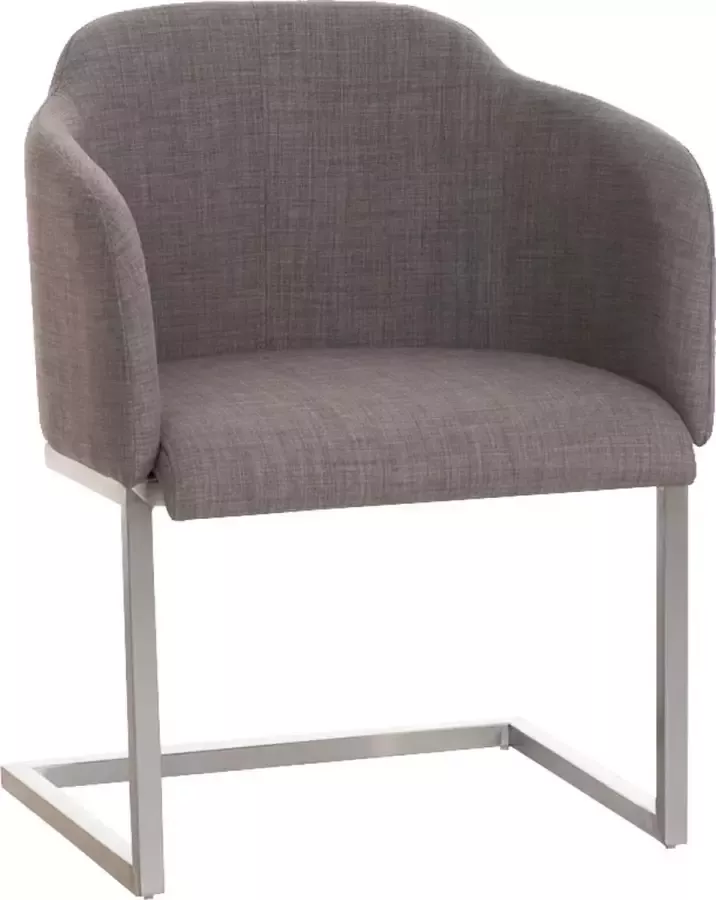 Clp Magnus Eetkamerstoel Bezoekersstoel Met armleuning Stof grijs