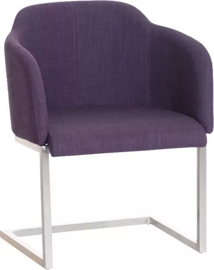 Clp Magnus Eetkamerstoel Bezoekersstoel Met armleuning Stof purper