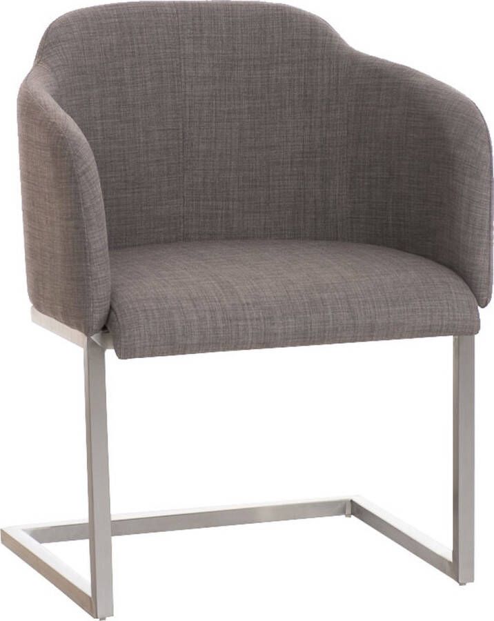 Clp Magnus Eetkamerstoel Bezoekersstoel Met armleuning Stof grijs