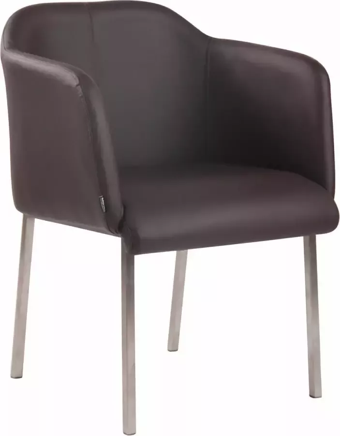 Clp Magnus V2 Eetkamerstoel bruin Imitatieleer