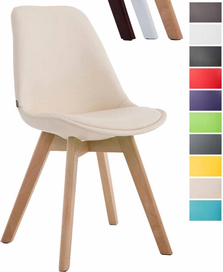 Clp Manado Eetkamerstoel Kunstleer creme natura