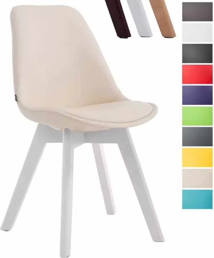 Clp Manado Eetkamerstoel Kunstleer creme wit