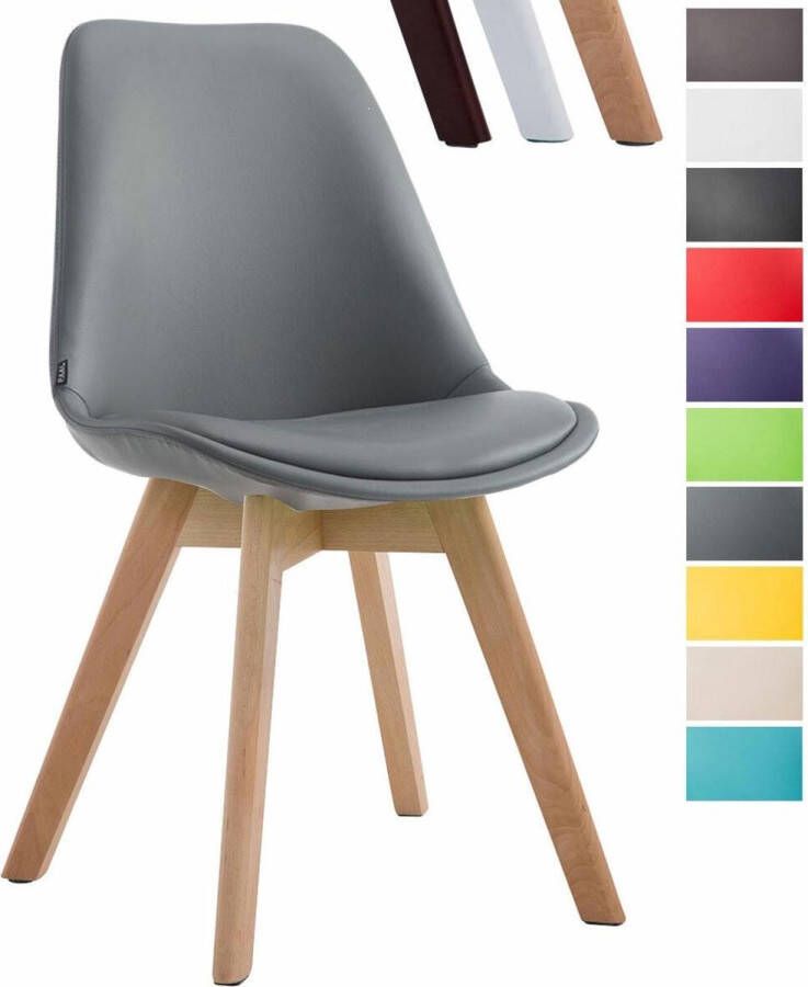 Clp Manado Eetkamerstoel Kunstleer grijs natura