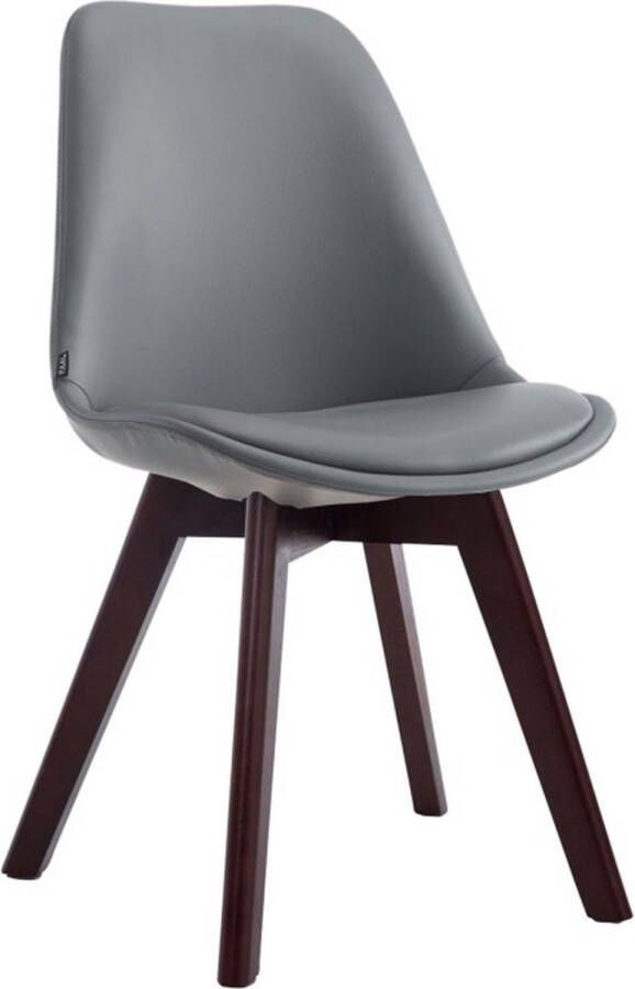 Clp Manado Eetkamerstoel Kunstleer grijs walnoot
