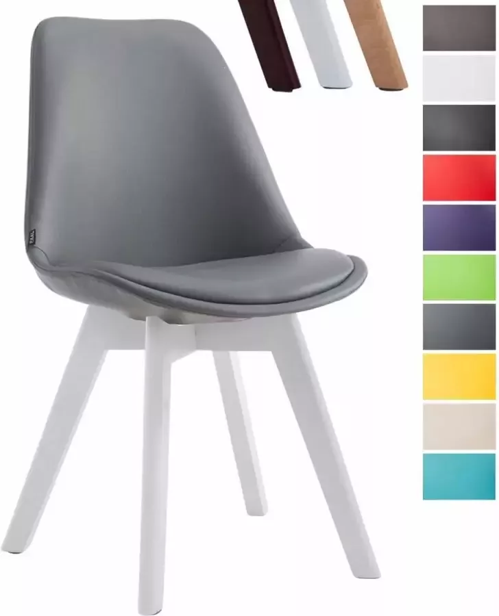 Clp Manado Eetkamerstoel Kunstleer grijs wit