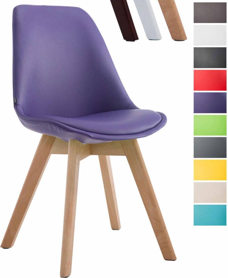 Clp Manado Eetkamerstoel Kunstleer purper natura