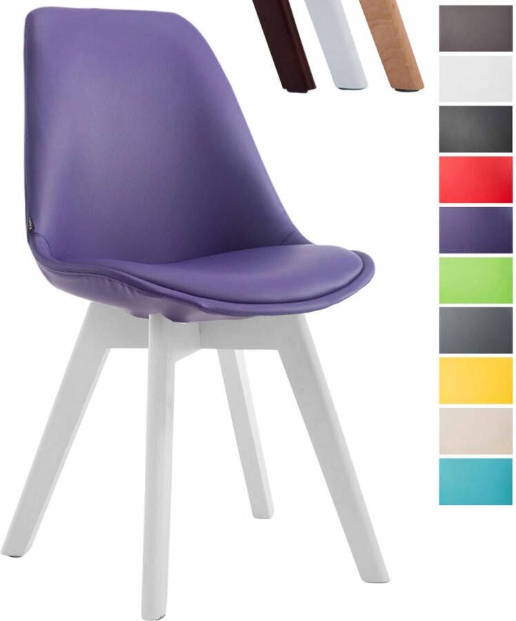 Clp Manado Eetkamerstoel Kunstleer purper wit