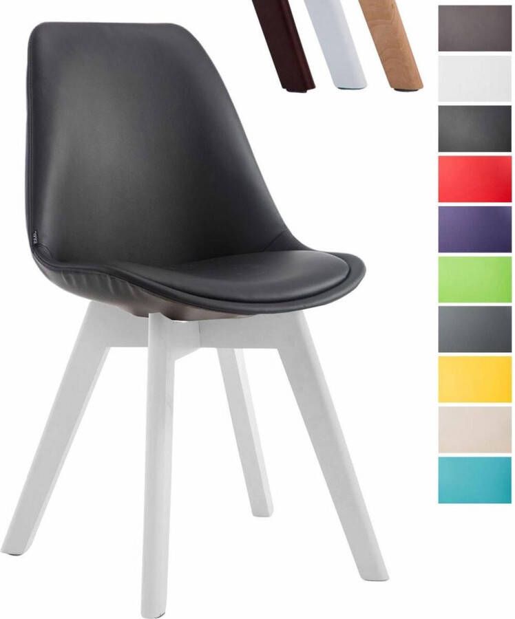 Clp Manado Eetkamerstoel Kunstleer zwart wit