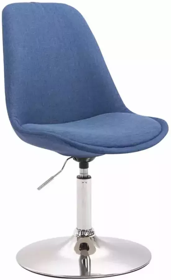 CLP Maverick Eetkamerstoel Stof blauw chroom