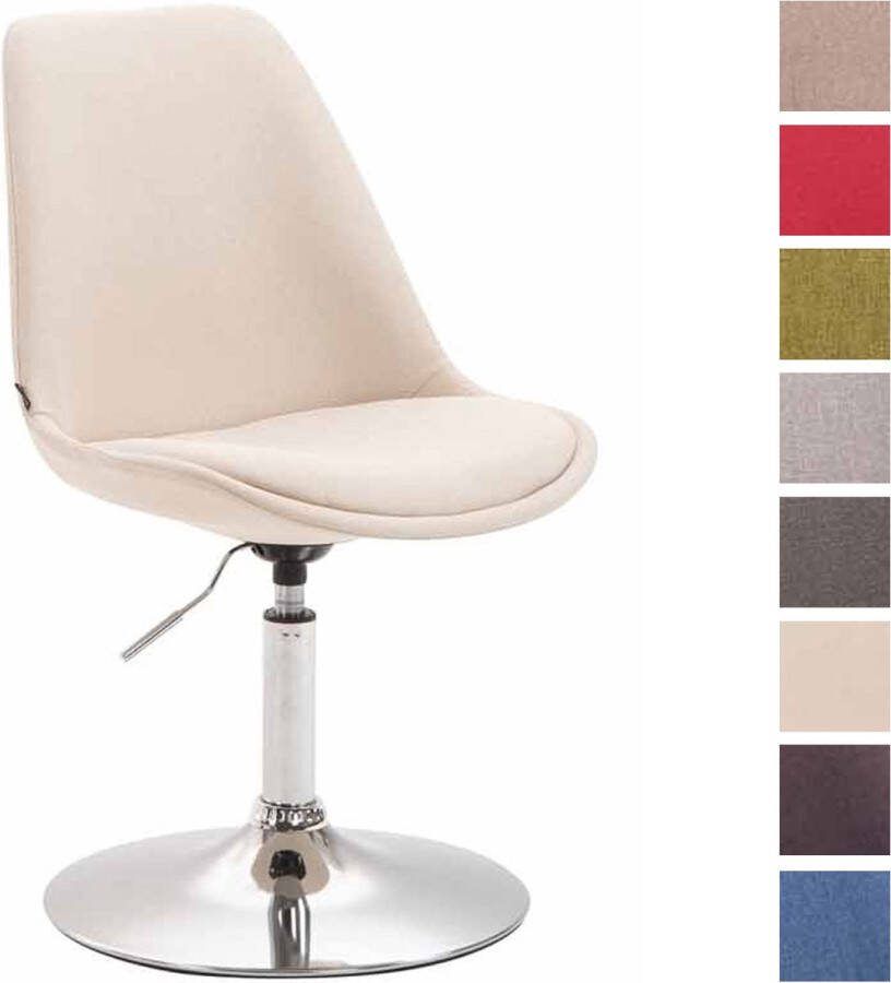 CLP Maverick Eetkamerstoel Stof creme chroom