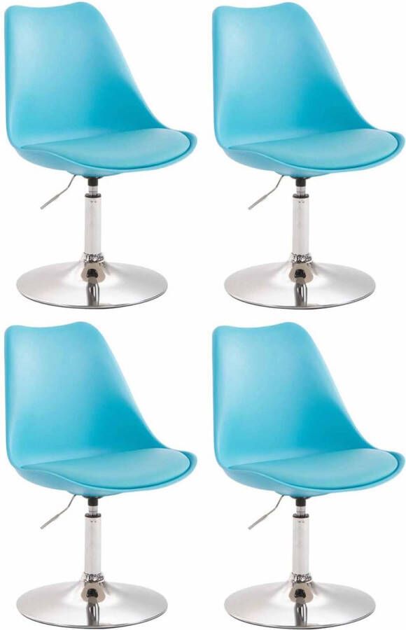 CLP Set van 4 eetkamerstoelen Maverick Chroom frame Kunststof