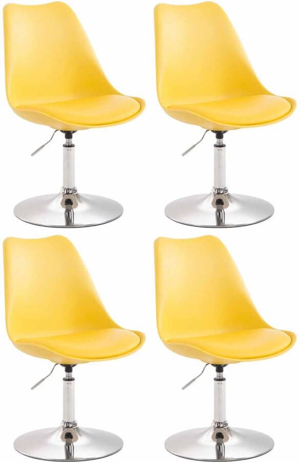 CLP Set van 4 eetkamerstoelen Maverick Chroom frame Kunststof