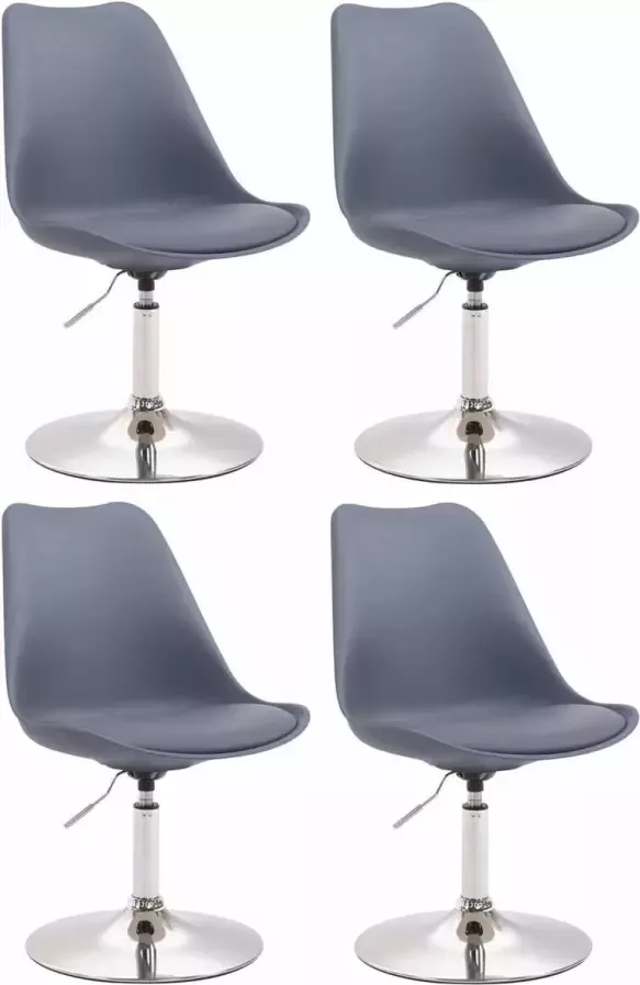 CLP Set van 4 eetkamerstoelen Maverick Chroom frame Kunststof