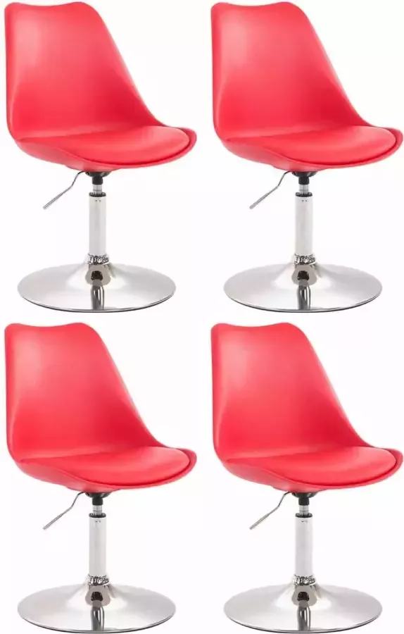 CLP Set van 4 eetkamerstoelen Maverick Chroom frame Kunststof