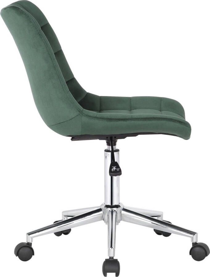 CLP Medford Bureaustoel Ergonomisch Zonder armleuningen Voor volwassenen Velvet Fluweel groen