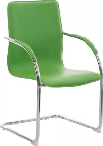 Clp Melina Eetkamerstoel Bezoekersstoel Vergaderstoel Met armleuning Kunstleer groen