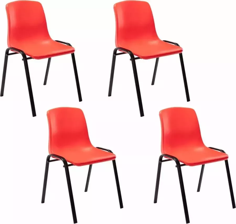 Clp Nowra Set van 4 stapelstoelen rood