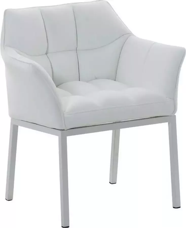 CLP Eetkamerstoel Octavia Wit Frame Kunstleer