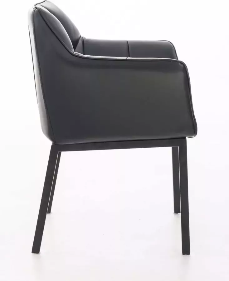 CLP Eetkamerstoel Octavia Zwart Frame Kunstleer