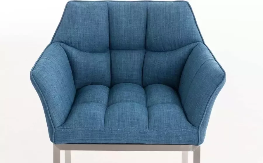 Clp Octavia Lounge zetel Stof blauw roestvrij staal - Foto 1