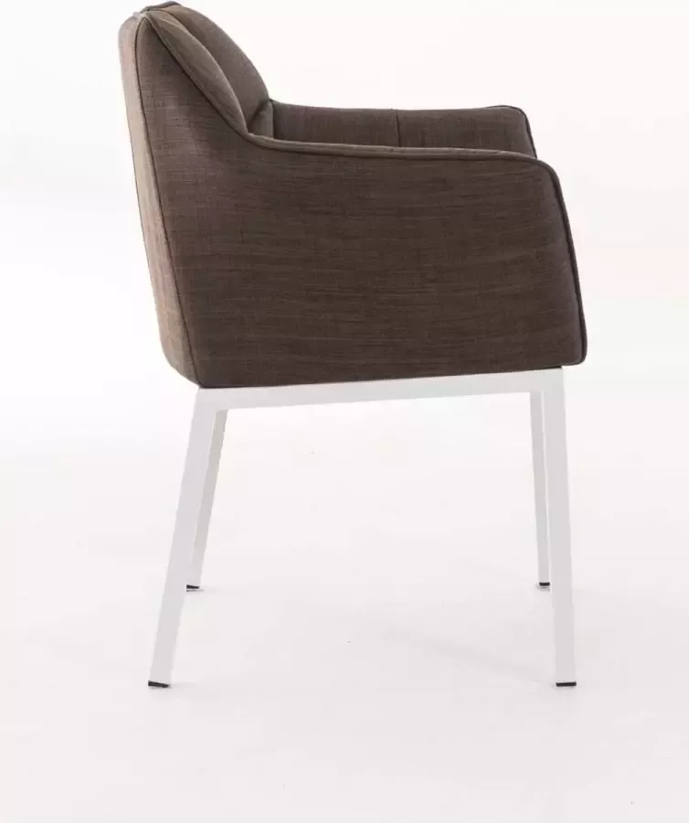 CLP Eetkamerstoel Octavia Wit Frame Stof