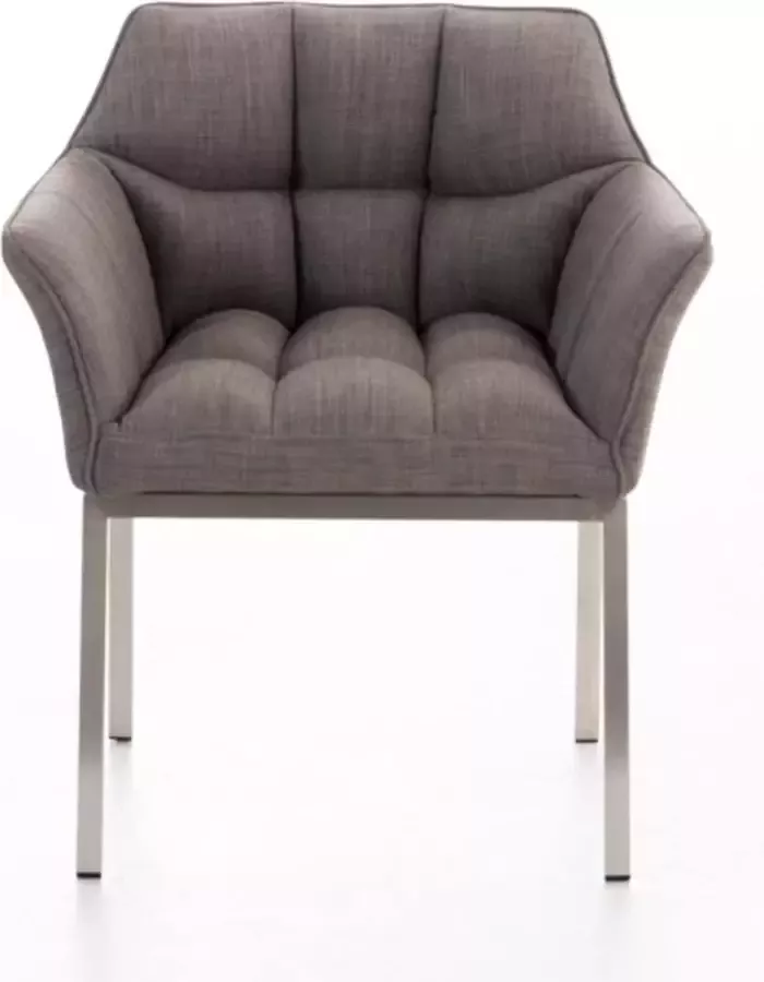 Clp Octavia Lounge zetel Stof grijs roestvrij staal - Foto 2