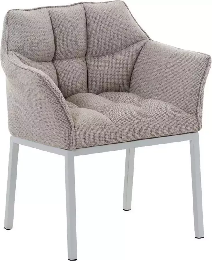 CLP Eetkamerstoel Octavia Wit Frame Stof