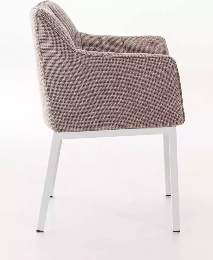 Clp Octavia Lounge zetel Stof terrabruin wit