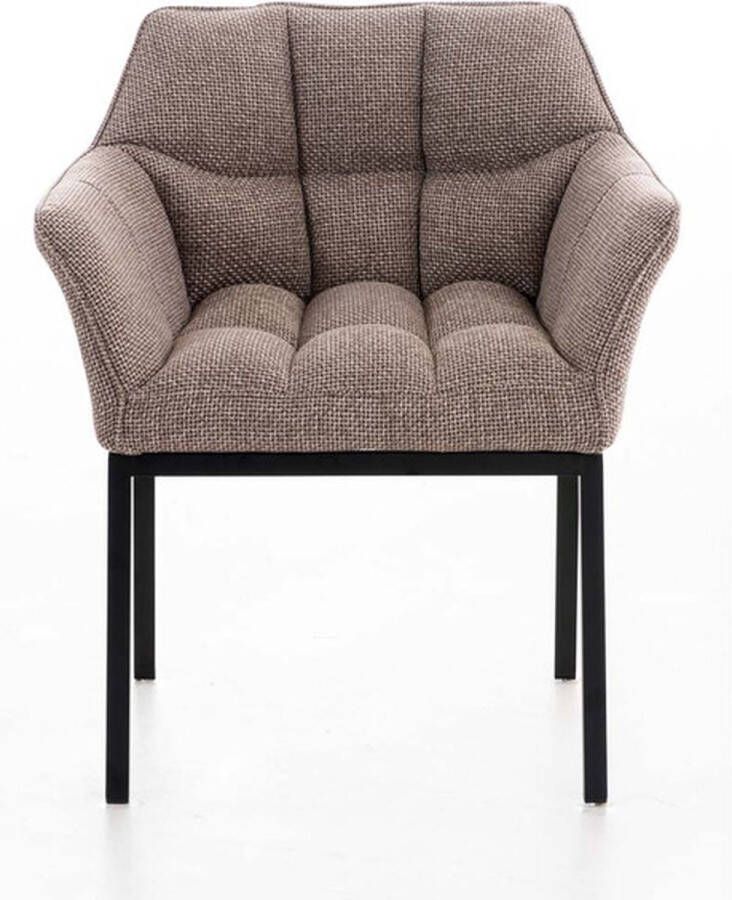 Clp Octavia Lounge zetel Stof terrabruin zwart