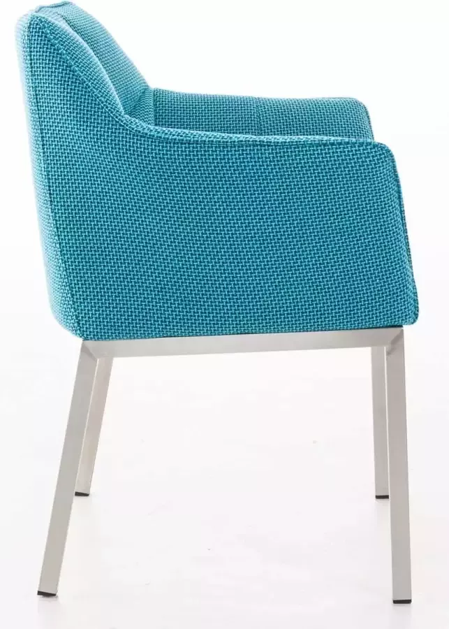 Clp Octavia Lounge zetel Stof turkis roestvrij staal