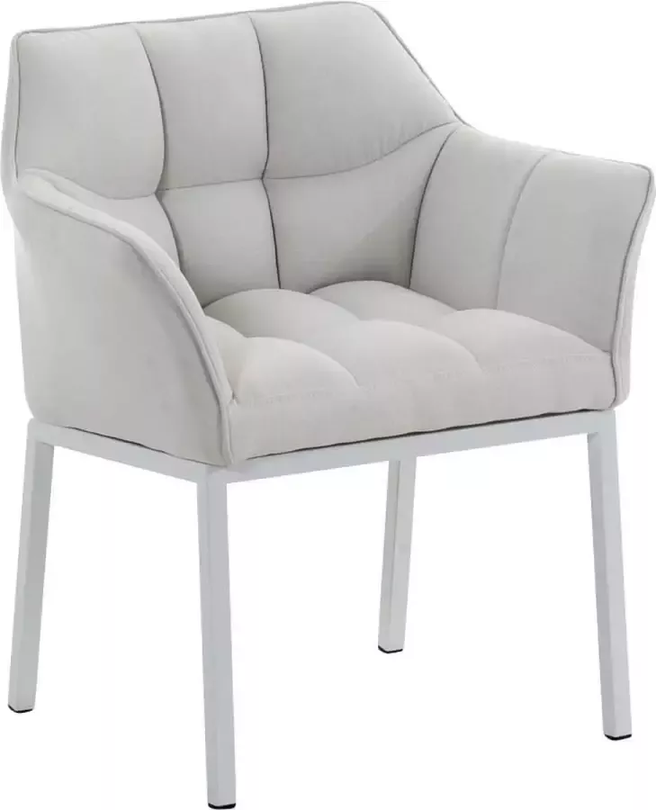 CLP Eetkamerstoel Octavia Wit Frame Stof