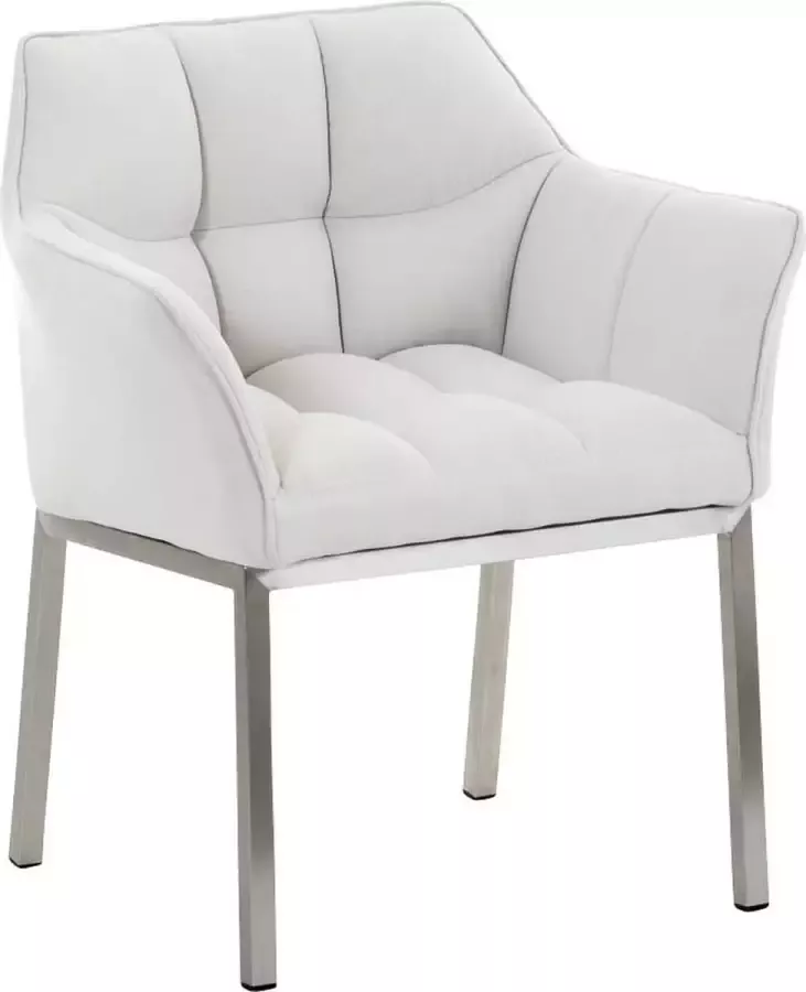 Clp Octavia Lounge zetel Stof wit roestvrij staal