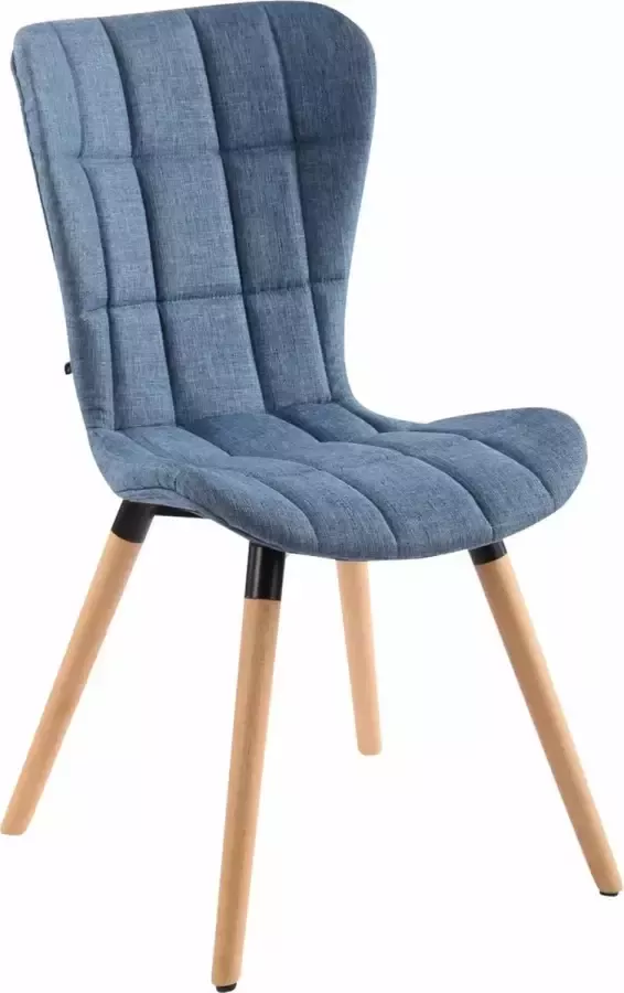 Clp Odda Eetkamerstoel Stof Blauw Natura