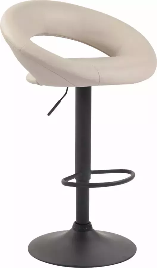 Clp Olinda Barkruk Kunstleer Crème Kleur onderstel : Zwart - Foto 2