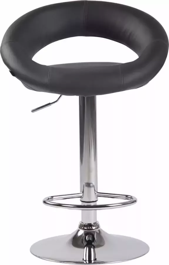 Clp Olinda Barkruk Kunstleer Grijs Chroom look