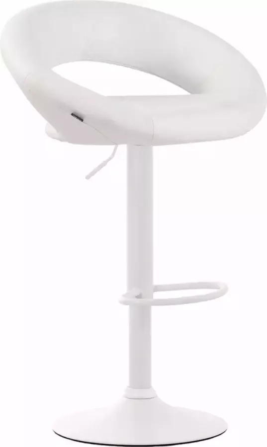 Clp Olinda Barkruk Kunstleer Wit Kleur onderstel : Wit