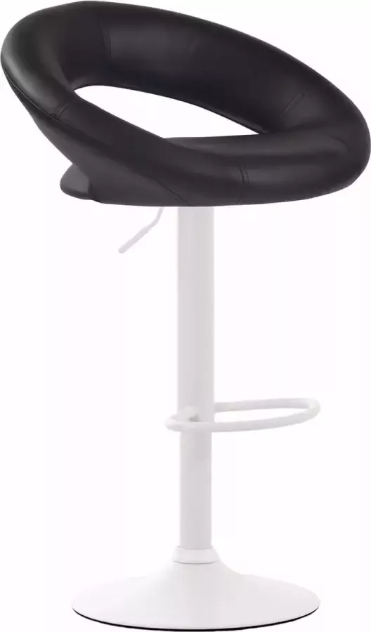 Clp Olinda Barkruk Kunstleer Zwart Kleur onderstel : Wit