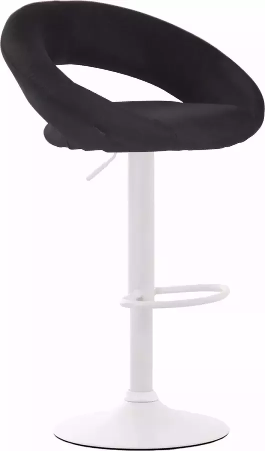 Clp Olinda Barkruk Stof Zwart Kleur onderstel : Wit