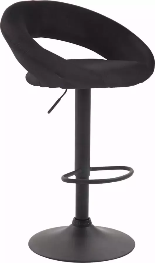 Clp Olinda Barkruk Stof Zwart Kleur onderstel : Zwart