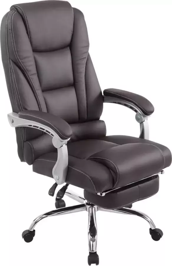 Clp Pacific Bureaustoel Voor volwassenen Met armleuningen Ergonomische Kunstleer bruin