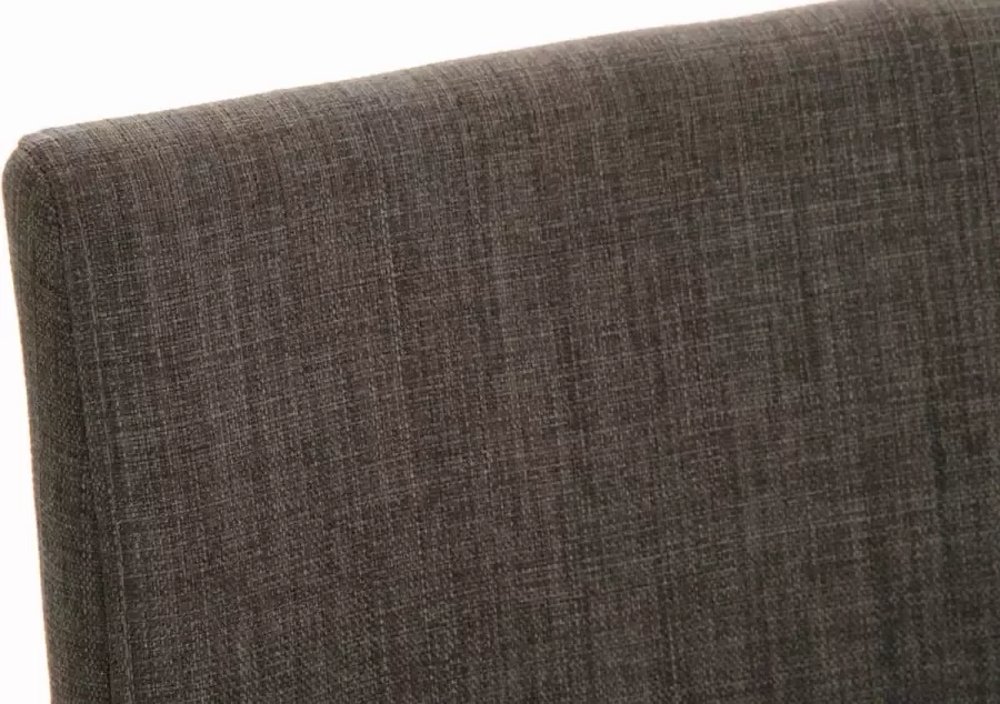 Clp Panama Barkruk Met rugleuning Voetsteun Stof donkergrijs roestvrij staal