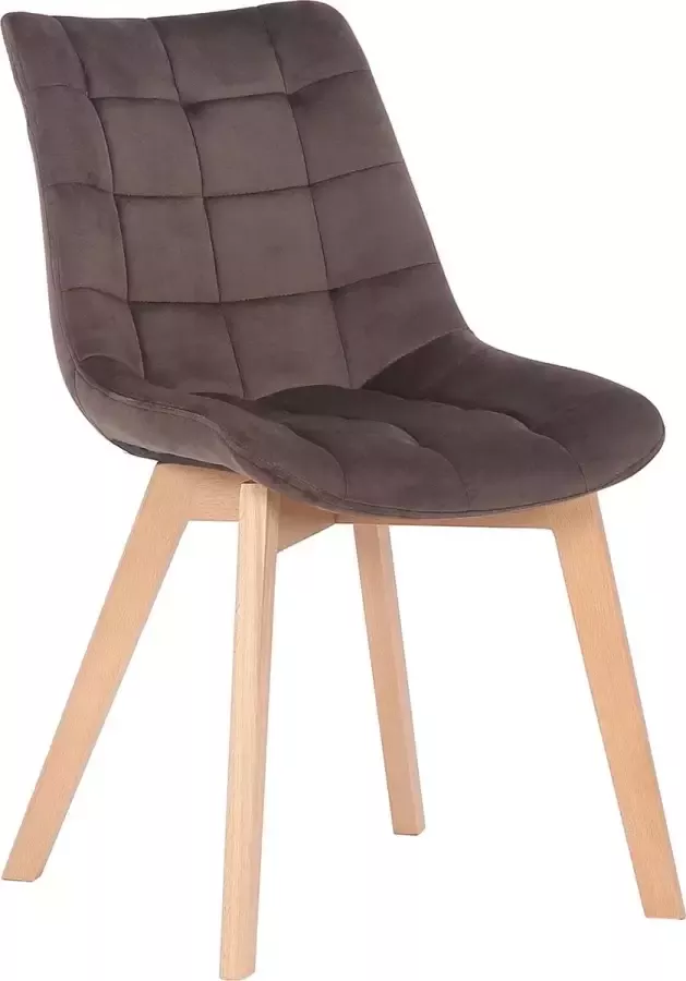 Clp Passaic Eetkamerstoel Fluweel bruin