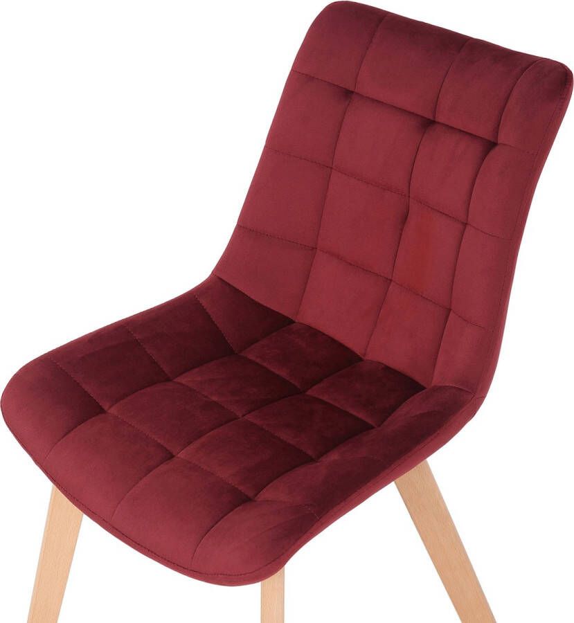 CLP Passaic Eetkamerstoel Fluweel rood