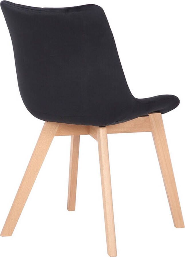 Clp Passaic Eetkamerstoel Fluweel zwart