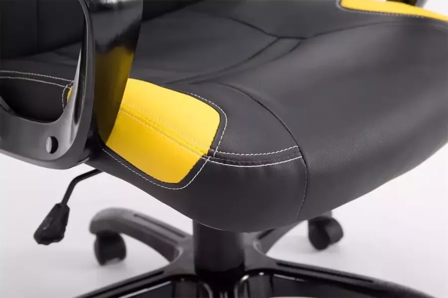 Clp Ricardo XL Bureaustoel Kunstleer zwart geel