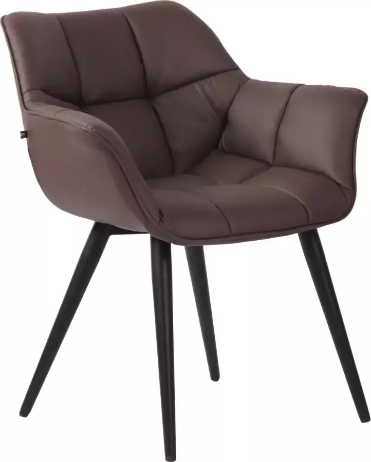 Clp Roseville Eetkamerstoel Met armleuningen Klassiek bruin Kunstleer